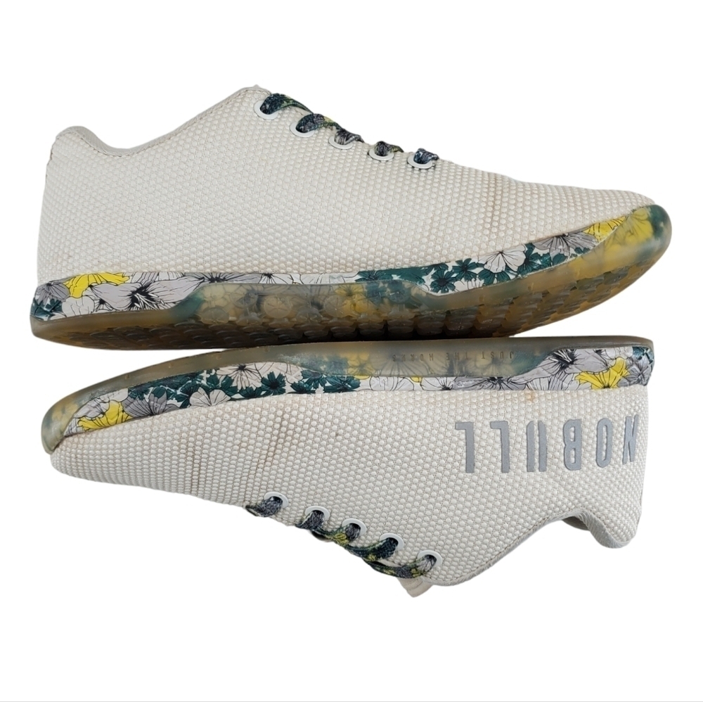 Nobull Spring Fling Trainer Shoes Womens 8.5 Mens 7 Ivory White Running Athletic - Picture 9 of 16